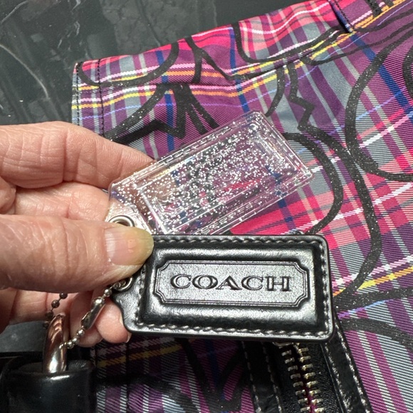 Coach Poppy Tartan Plaid Carryall Bag F15480 - Picture 8 of 16